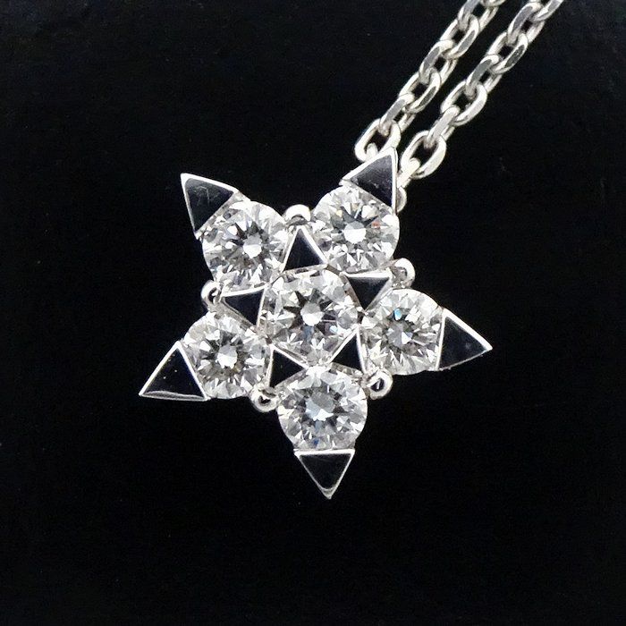 STAR JEWELRY スタージュエリー ダイヤモンド ネックレス 星モチーフ  