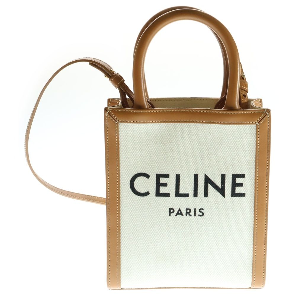 CELINE セリーヌ バーティカルカバ キャンバス 2WAY ハンドバッグ ショルダーバッグ ブラウン 193302BNZ