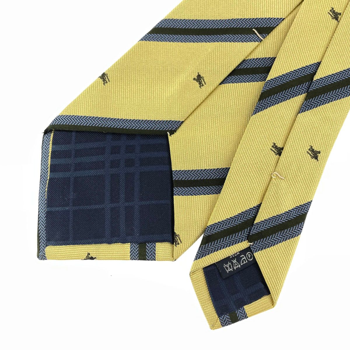 バーバリーロンドン ネクタイ チェック柄 イエロー BURBERRY LONDON