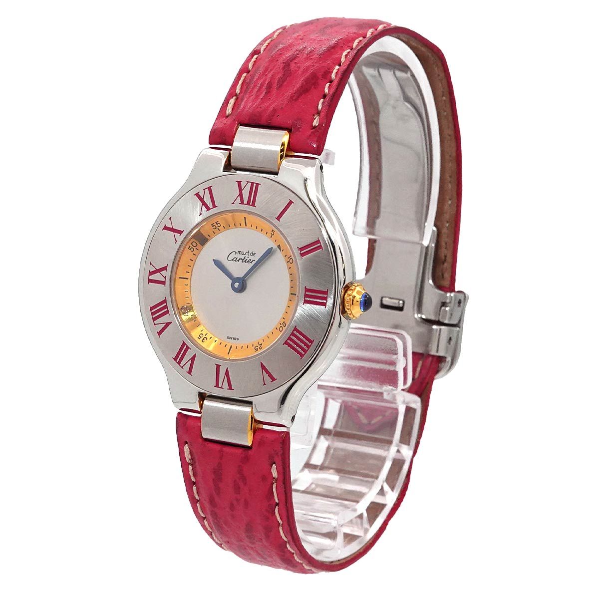 Cartier カルティエ　マスト21 ゴールドコンビ　フルセット Cartier カルティエ マスト21 125 000 P ホワイト ステンレス