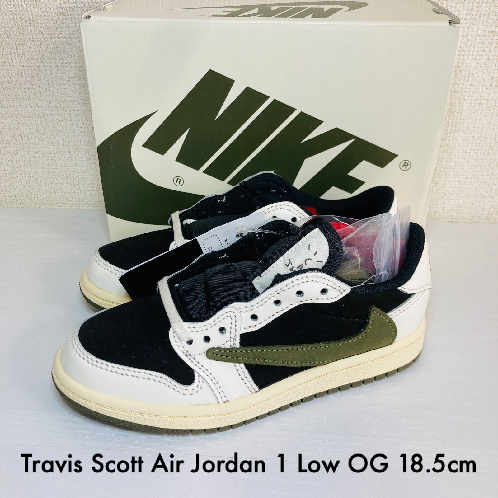 Travis Scott NIKE PS Air Jordan 1 Low OG Medium Olive 【フォロー10