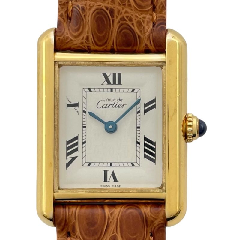 カルティエ Cartier マストタンク SM W1013654 アイボリー SV|GF レディース 腕時計