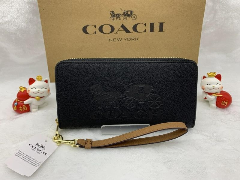 コーチ 長財布 COACH 財布 プレゼント ストラップ ラウンドファスナー ホースキャリッジ 馬車 ロング ジップ 新品 未使用 ファッション C3548 C125Z-25