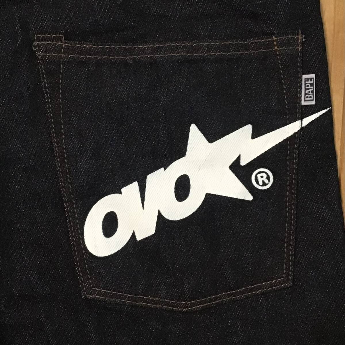 OVO × BAPE STA デニム パンツ Mサイズ a bathing ape star Denim 