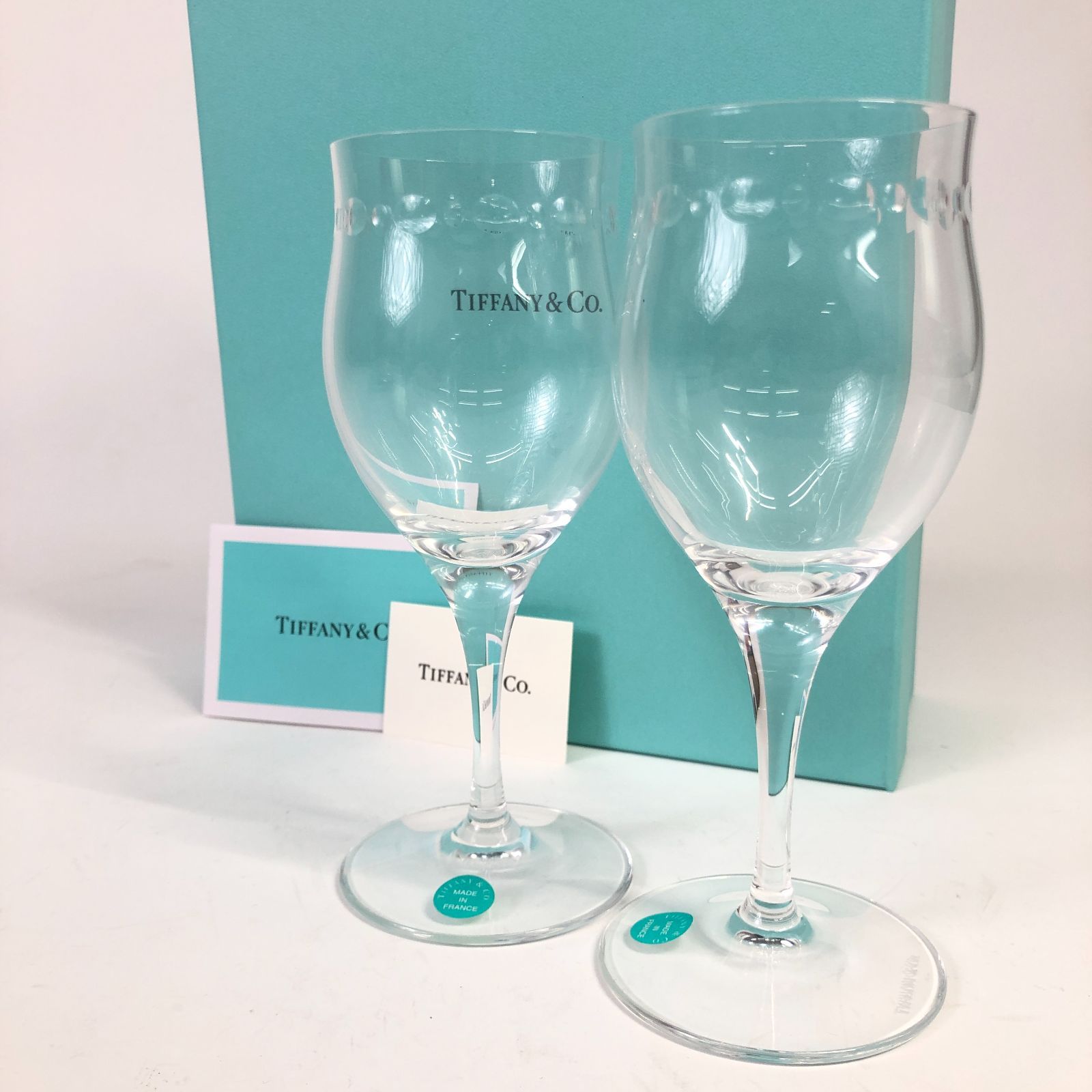 未使用 TIFFANY&Co. ティファニー ワイングラス 2点セット ペア