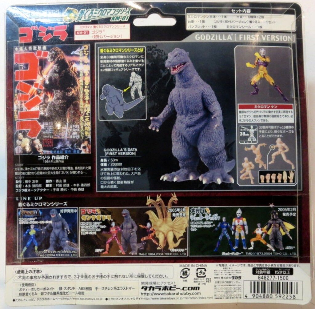タカラ ミクロマン 着ぐるミクロマンシリーズ ゴジラ(初代