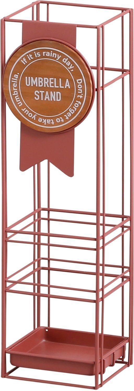 【在庫処分】レッド ZI-801-RE アンブレラスタンド メダイユリュバン 約13.5×13.5×48cm 傘立て アビテ