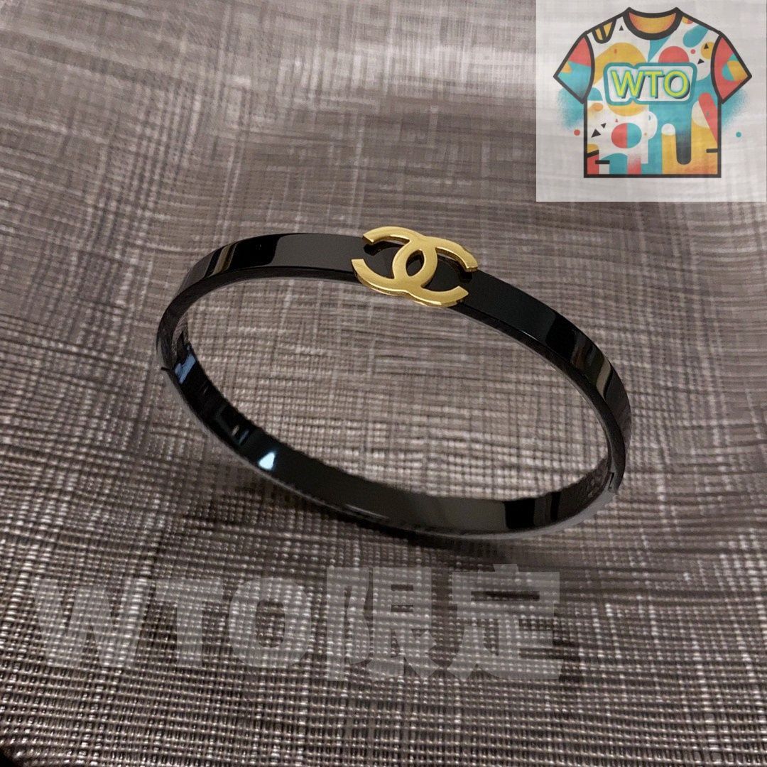 今日WTO】Chanel シャネル カーボンブラック ブレスレット-CB65