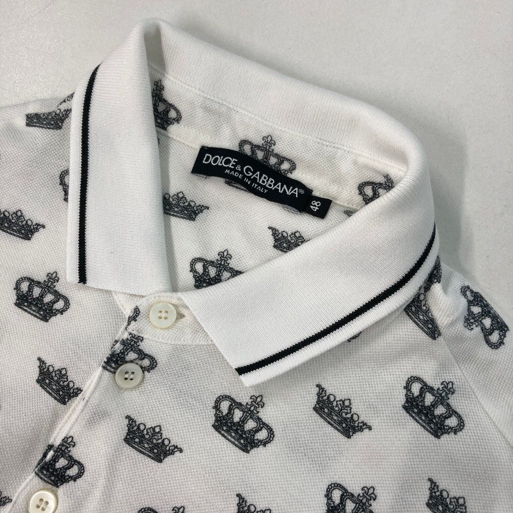 DOLCE & GABBANA ドルチェ アンド ガッバーナ 半袖ポロシャツ 総 DOLCE & GABBANA ドルチェ アンド ガッバーナ 半袖ポロシャツ 総