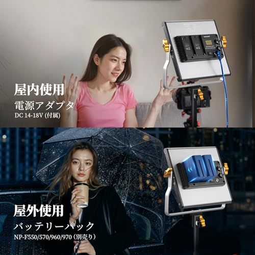 NEEWER 2パック 480 LEDビデオライトとスタンドキット 照明撮影用パネルライト 28W 高輝度 CRI96 4000lux|1m 3200K-5600K色温度 二色 0-100％調光 Uブラケット バーンドアと収納ケース付き スタジオ照明|生 USTAUSTRALIA_COM_AU