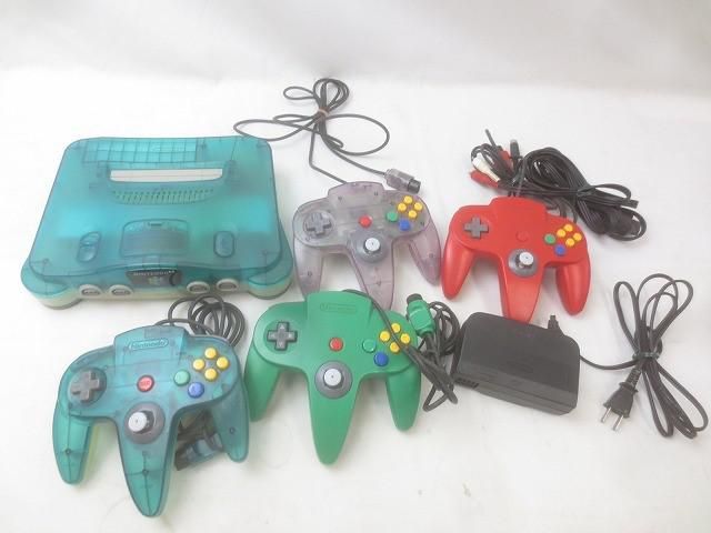 ゲーム NINTENDO 64 本体 NUS-001 クリアブルー 動作品 周辺機器付き