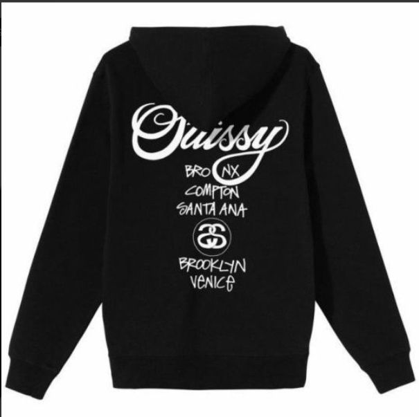 STUSSY WORLD TOUR ZIP HOOD ステューシー スウェット パーカー ジップアップ ベーシックロゴ - メルカリ