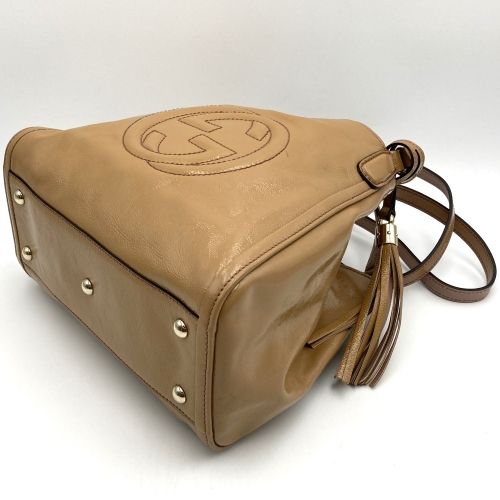 GUCCI グッチソーホー2WAY ショルダーバッグエナメルパテントレザー