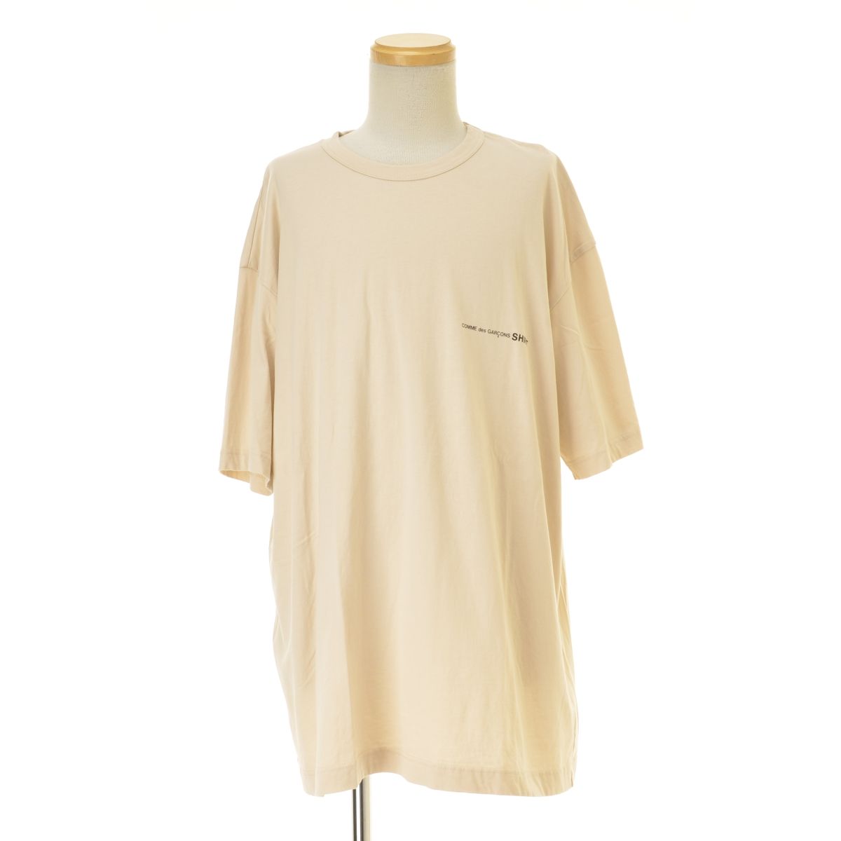 COMMEdesGARCONSSHIRT】FO-T023 ロゴプリント クルーネック半袖Tシャツ  