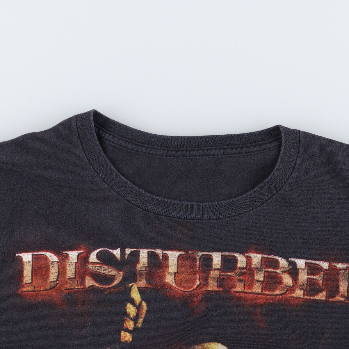 コットン100%色DISTURBED ディスターブド バンドTシャツ バンT メンズM