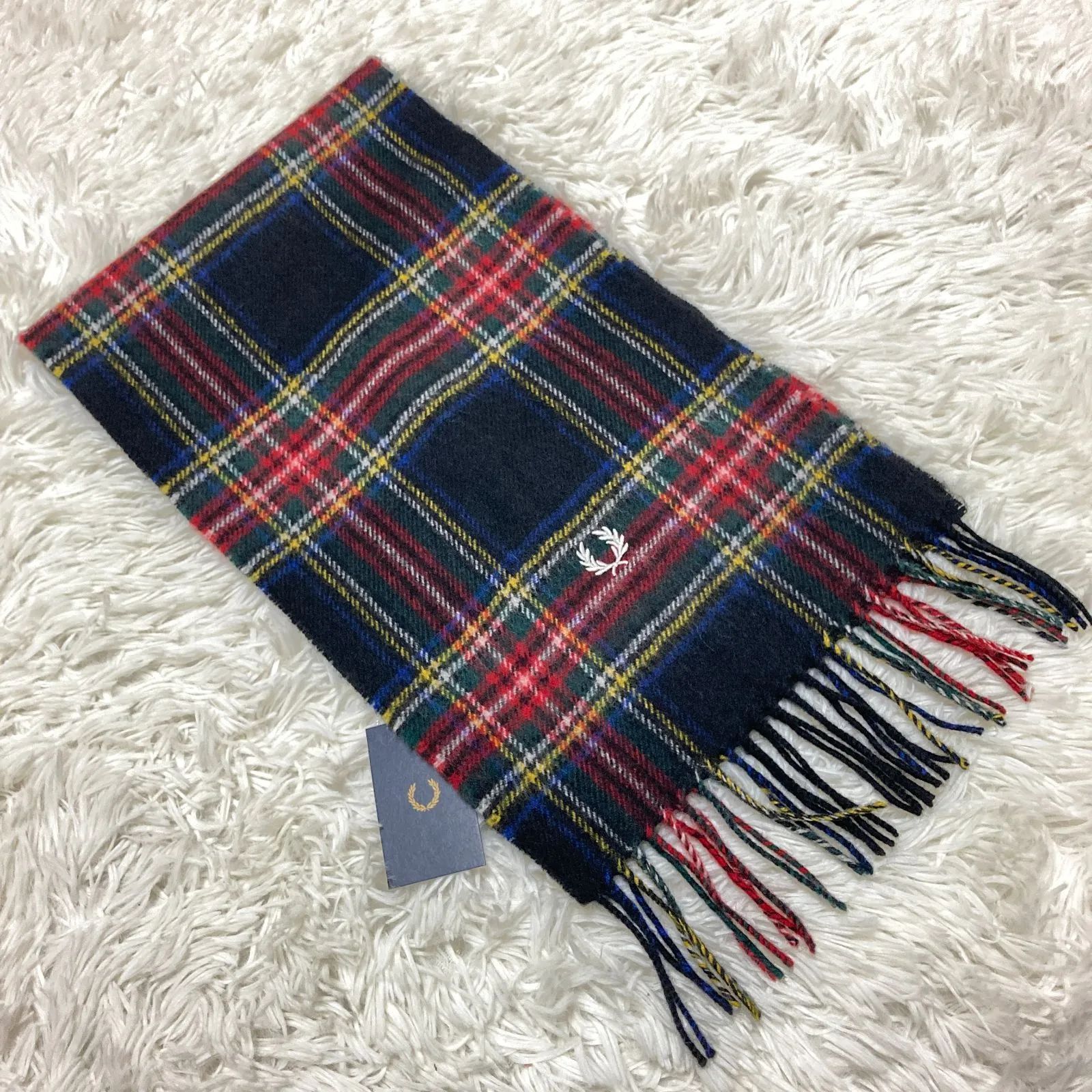 Tartan Fred perryマフラー チェック FRED PERRY フレッドペリーの