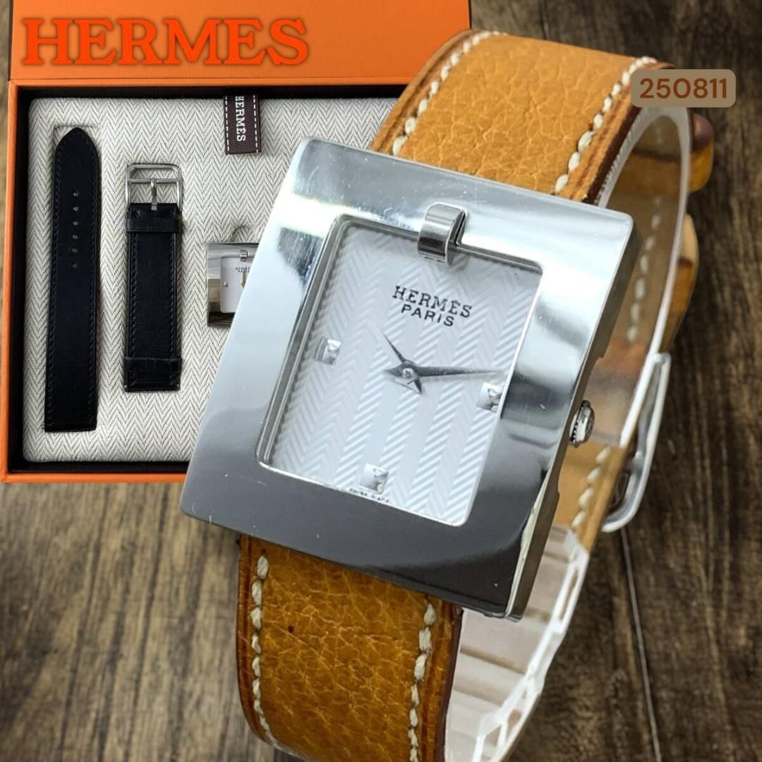 HERMES☆エルメス☆腕時計☆新品同様☆箱付き☆レディース 替えベルト付 エルメス ベルトウォッチ レディース腕時計 正規品 新品