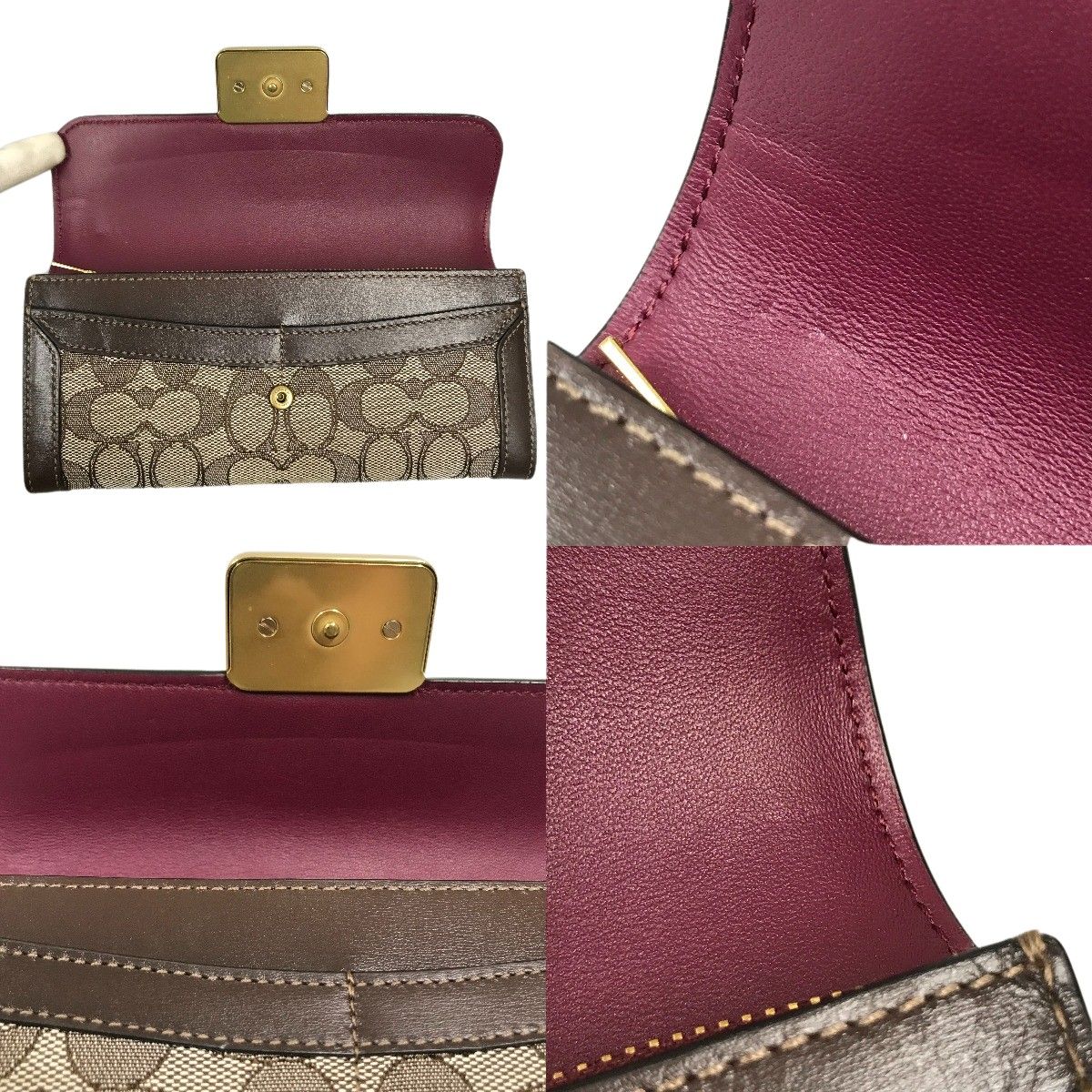 COACH コーチ アリー ウォレット ジャカード ウィズ スネークスキン 