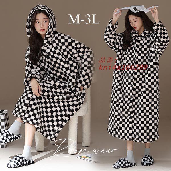 ルームウェア レディース ワンピース 寝巻き 寝間着 お揃い 暖かい 毛布 クリスマス 気持ちいい もこもこ パジャマ ゆったり kni4a166299