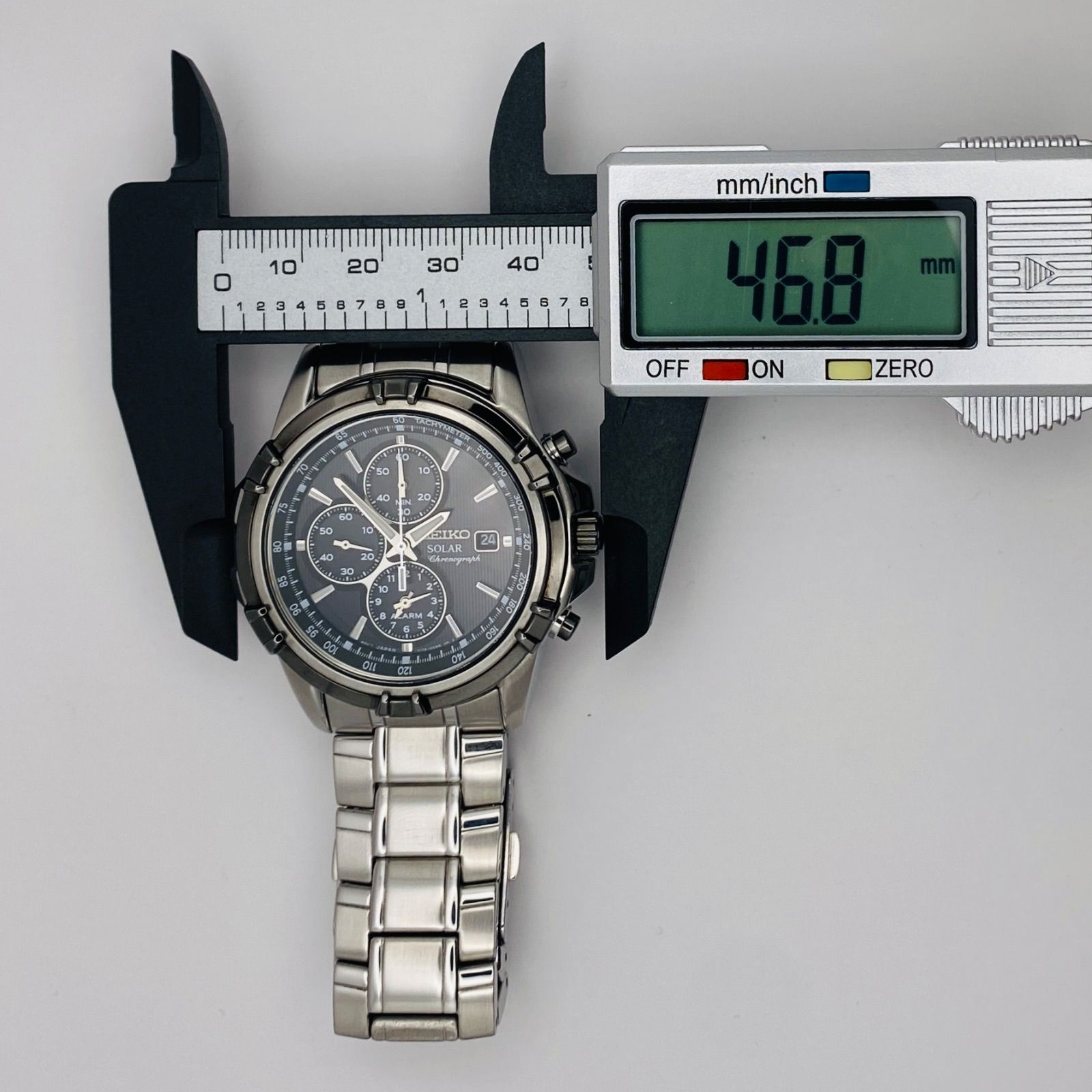 T101）希少 美品 稼動品 SEIKO セイコー SOLAR Chronograph ソーラー 