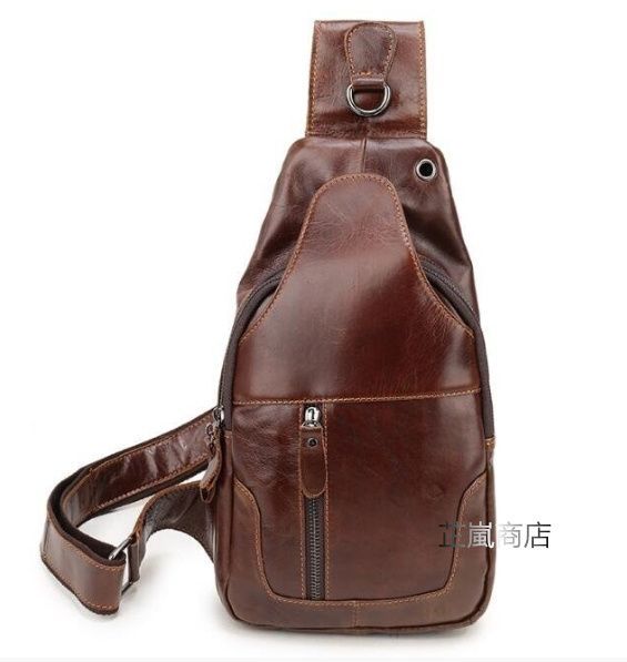 新しいメンズファッション胸バッグ牛革ショルダーバッグ