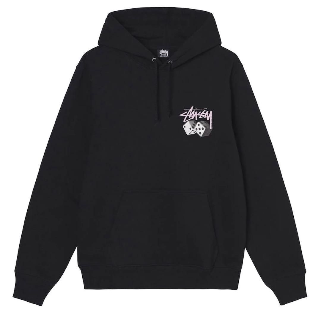 新品・日本未入荷】stussy パーカー サイズM サイコロ ブラック - メルカリ