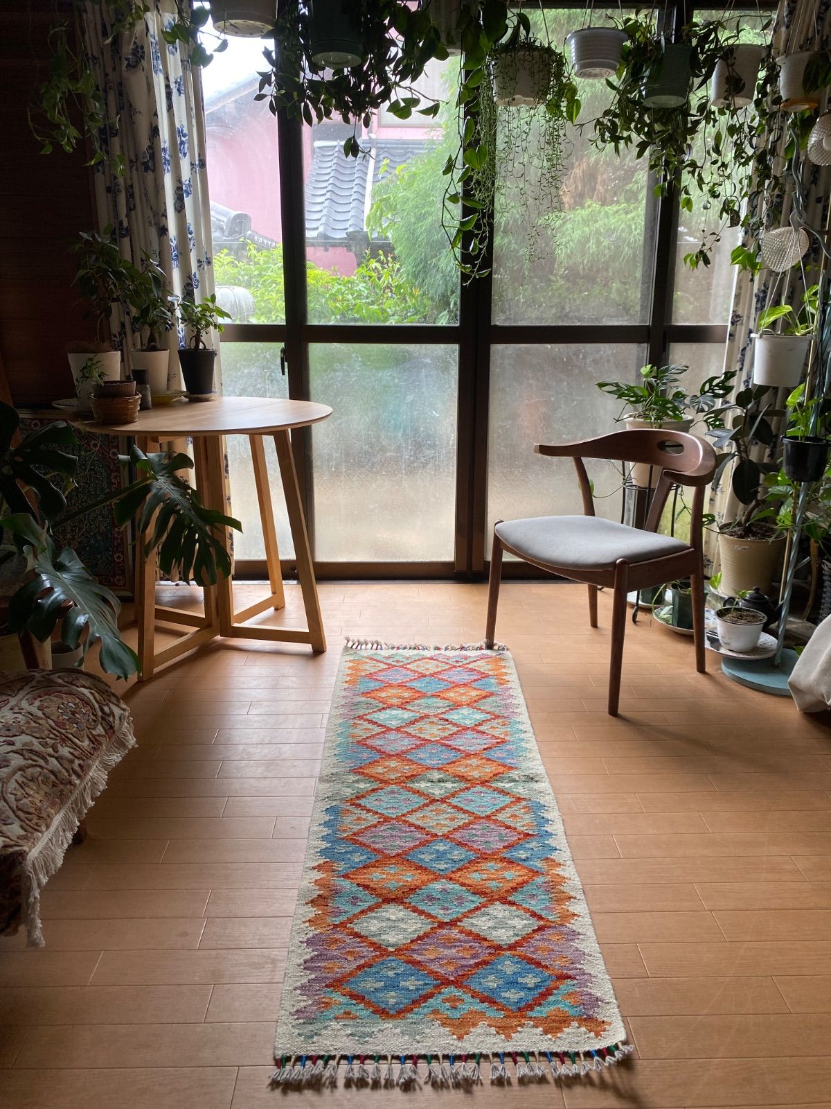 初めての草木染のキリムはこちら アフガニスタンの手織り草木染リバーシブルのキリム