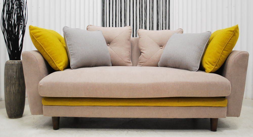 アウトレット 現品限り 一部 大 空間をお洒落に彩る 3P 3人掛け ソファー イエロー 黄色アクセント ナチュラルモダン NEXPOTALLINN_EU