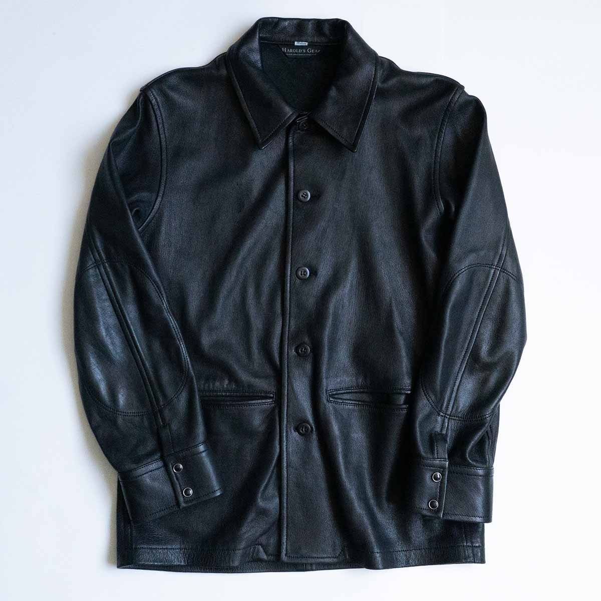 美品】HAROLDS GEAR【ディアスキン レザー カーコート】M