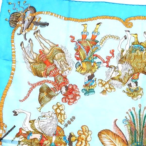 anzs エルメス HERMES カレ LES FETES DU ROI SOLEIL スカーフ