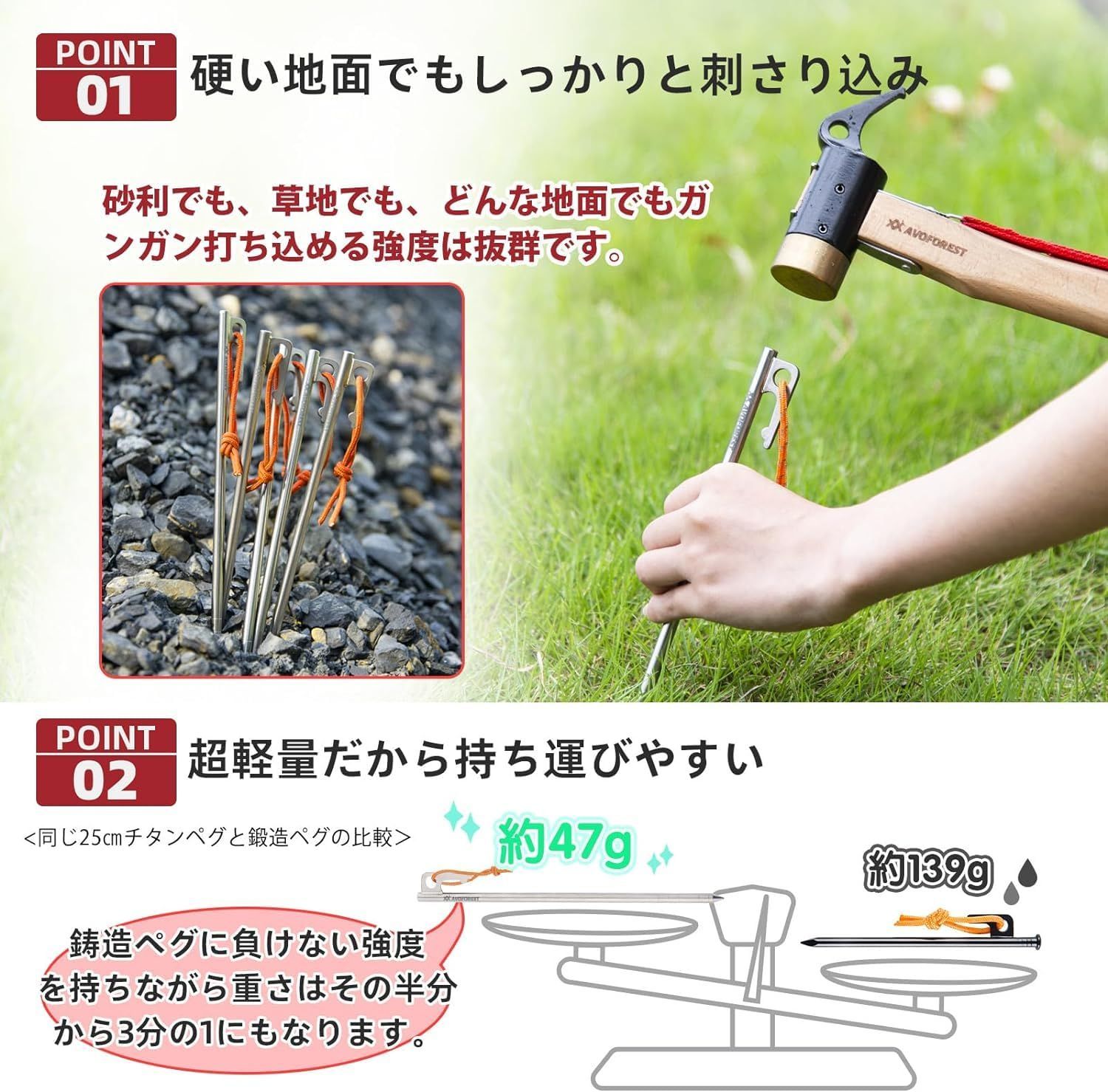 【数量限定】超軽量 高強度 固定ロープ付き 20cm/25cm/30cm/40cm 反射材入り 4本/6本/8本/16本セット テント用 レーザー一体化溶接 タープ用 アウトドア/キャンプ チタンペグ 用品 チタン製 岩場 砂浜 ペグ 砂利 硬い土 【新開発】