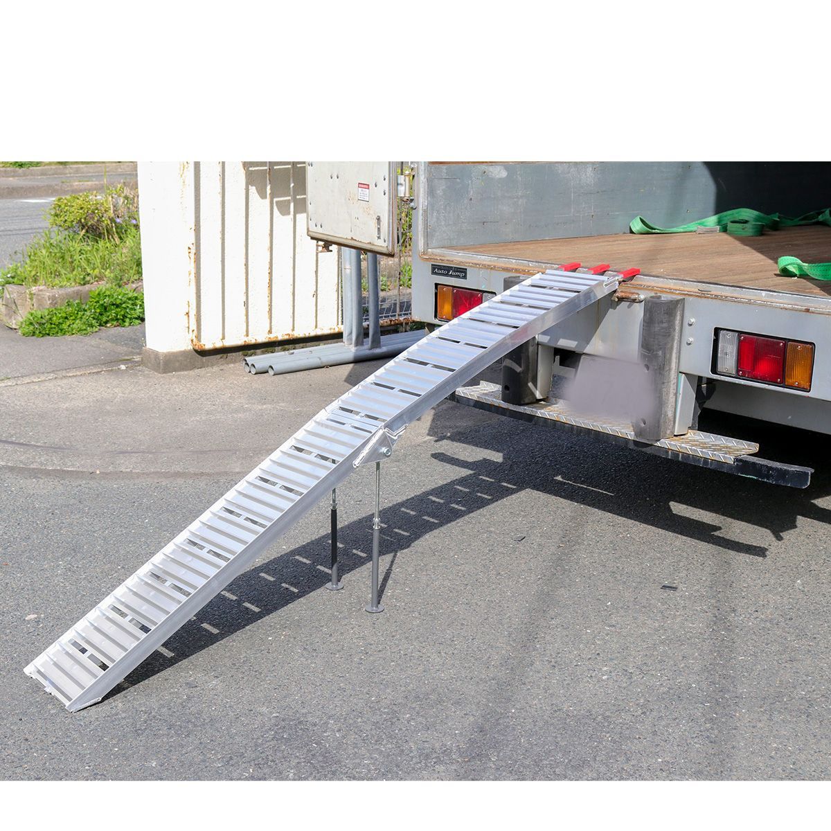 アルミラダーレール 耐荷重680kg 2本セット アルミスロープ ラダー 