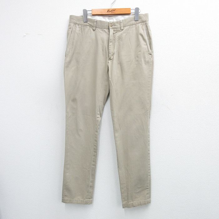 W33/古着 ラルフローレン ブランド パンツ メンズ コットン ベージュ カーキ 25jul05  ボトムス ロング