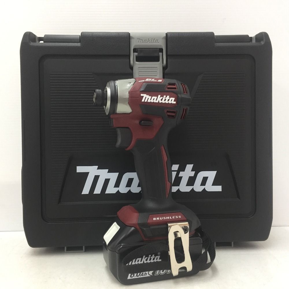 makita マキタ 18V 6.0Ah 充電式インパクトドライバ オーセンティックレッド ケース 充電器 バッテリ2個セット TD173DGXAR ♥品