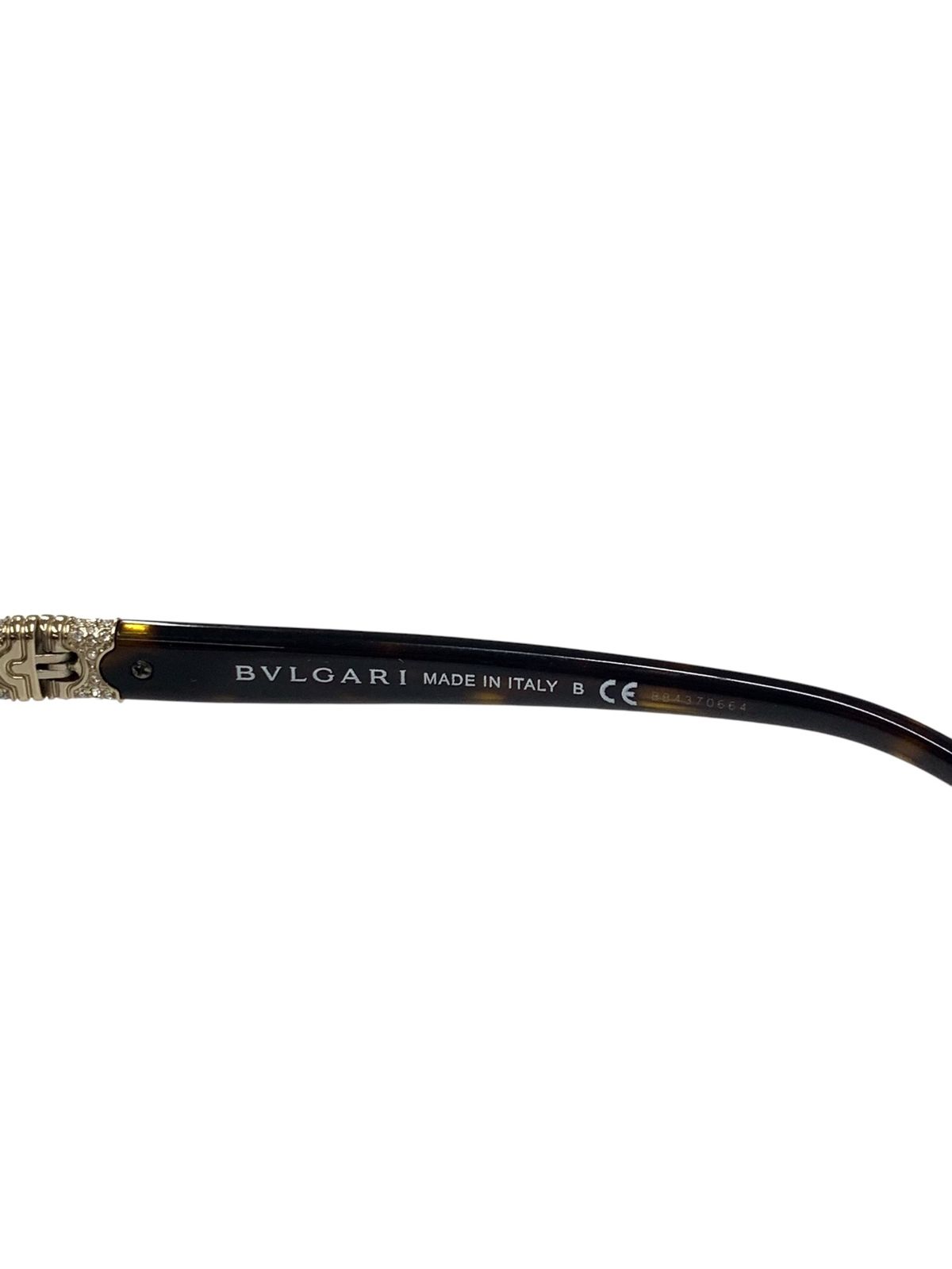 美品 ブルガリ サングラス ラインストーン  8164-B-F ケース付き ブルガリ 8164-B-F サングラス ブラウン パレンテシス ライン