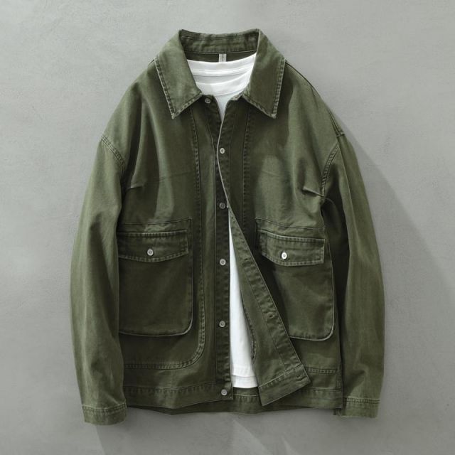 新作登場，人気 メンズ ファッション 服 男性用 オシャレ シンプル 大人 かっこいい 大きいサイズ ストリート 紳士服 レトロ カジュアル ワークウェア ジャケット ワイド ヘビー コットン ジャケット トップ その他