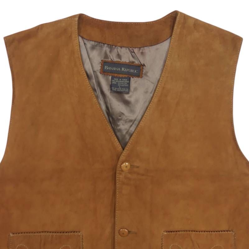 Banana Republic バナナリパブリック レザーベスト 90s ヴィンテージ L 