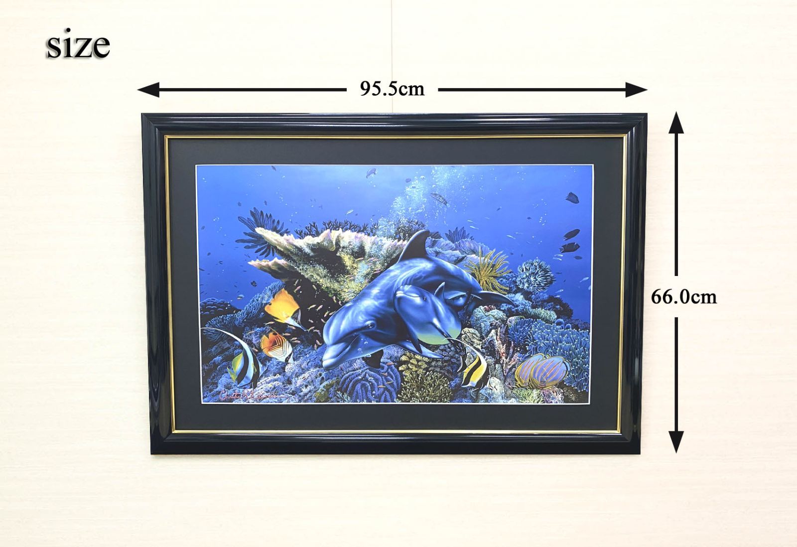 大型ラッセン美術品　ポスター　DOLPHIN 絵画　アート　インテリア Amazon.co.jp: ラッセン ブルーミングオーシャン ポスター