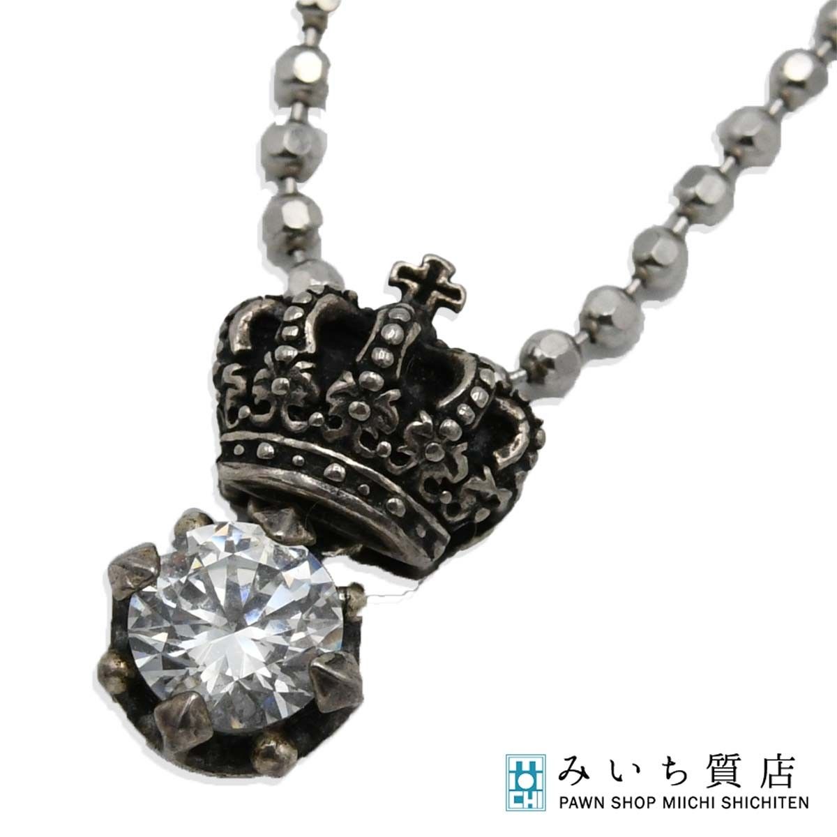 JUSTIN DAVIS ジャスティン デイビス ネックレス クラウン 透明石 約 