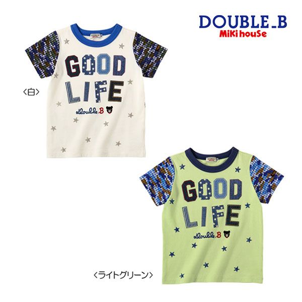 ○50%OFFセール○ミキハウス ダブルビーmikihouseお袖がカモフラ
