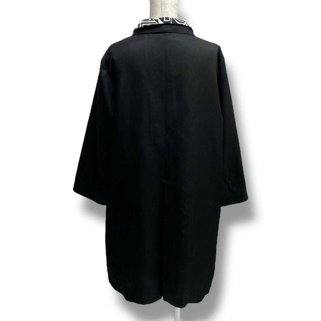 レオナール カシミヤコート　花柄　ブラック　黒 レオナール カシミヤ100% ロングコート 黒 ファー L - メルカリ
