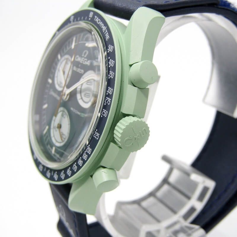 美品 OMEGA × Swatch オメガ MISSION ON EARTH SO33G100 クロノ