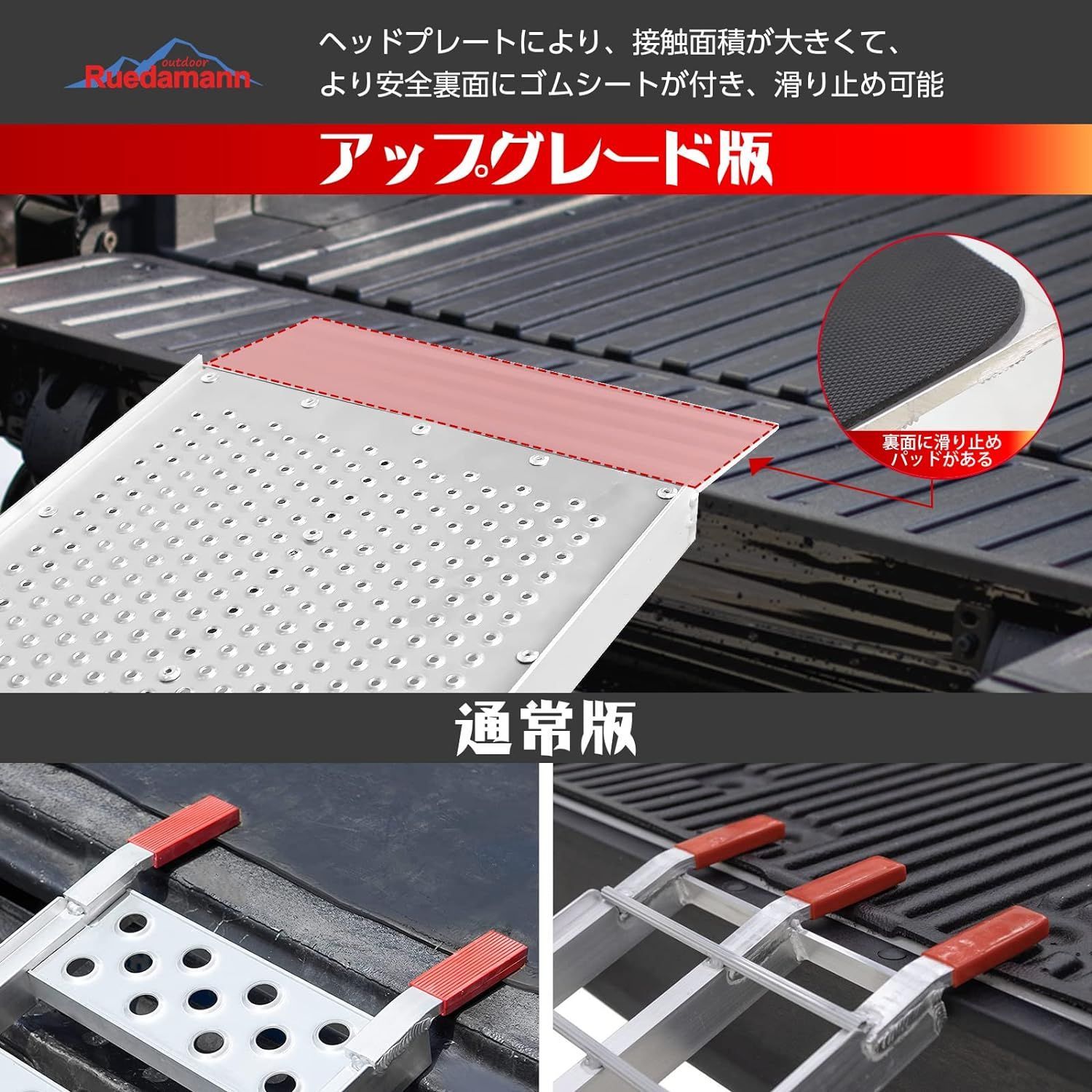 Ruedamann 長さ215cm 幅28cm 耐荷重340kg アルミラダーレール 軽量
