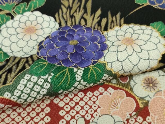 平和屋着物□極上 ファッションデザイナー 花井幸子 訪問着 刺繍 梅菊