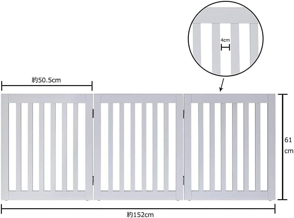 新品 unipaws 木製犬用ゲート、折り式バリア、ペット用家具フェンス