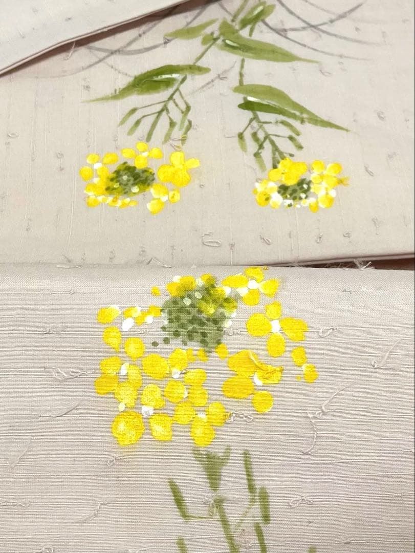 ひげ紬地 手描き