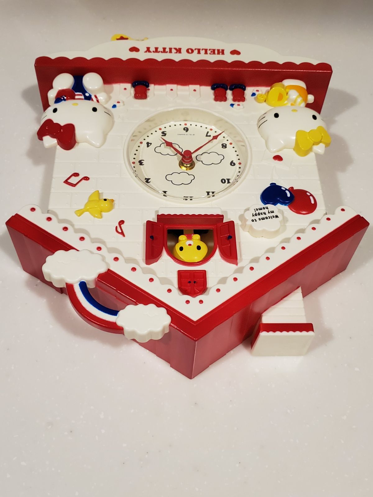 ハローキティ&ミミィちゃん振り子掛け時計 キティ ちゃん ネズミ