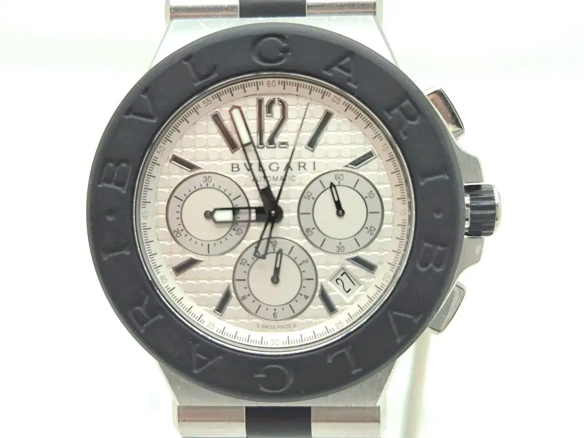 【雷市場（ポンジャン）商品韓国直送】 BVLGARI(ブルガリ) ディアゴノ シリコーン ストラップ 42mm DG42SVCH