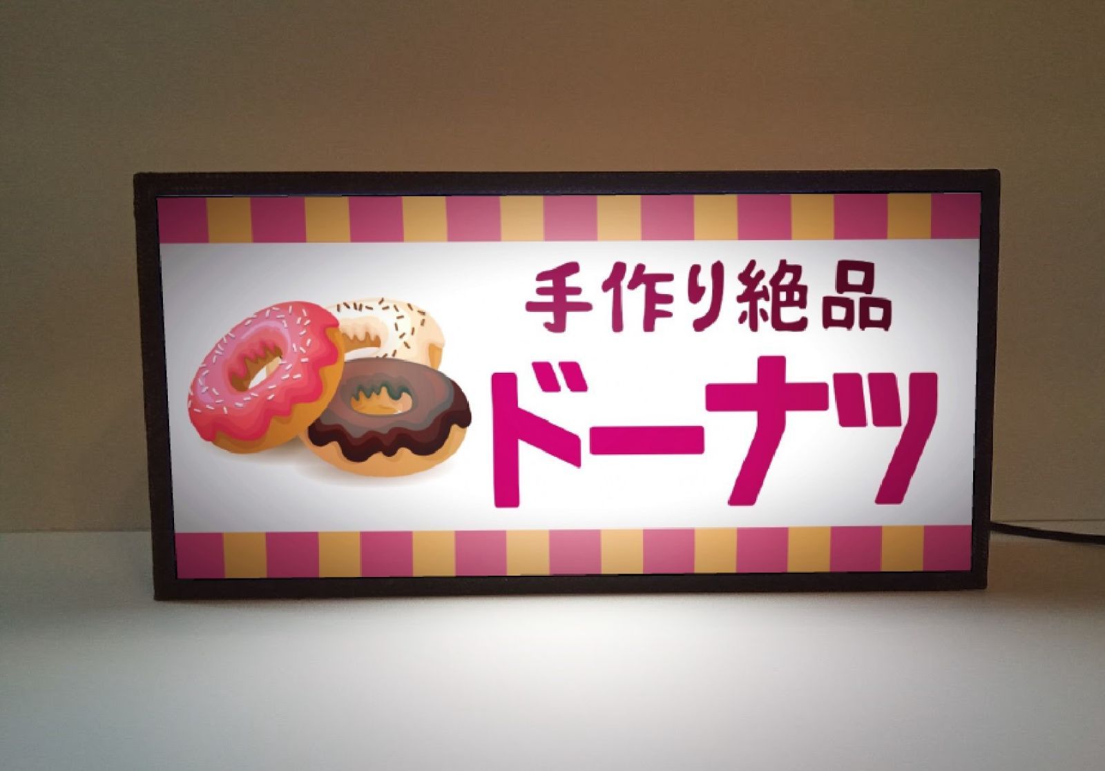 ドーナツ ドーナッツ 洋菓子 スイーツ レトロ 看板 置物 雑貨 ライト
