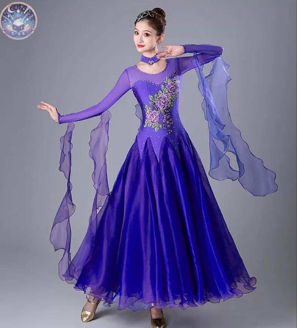 ♥ スタンダードドレス デモ 発表会 競技会 ダンスパーティーにも最適♪